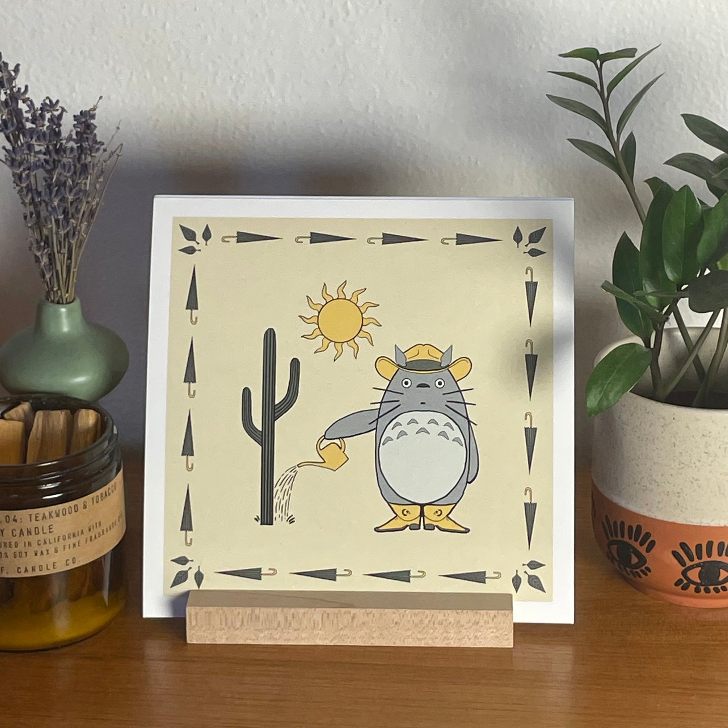 Totoro 8x8" Fine Art Cactus Print