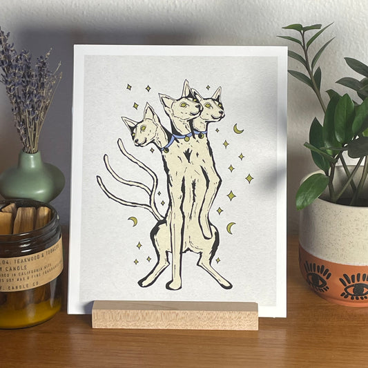 Cerberus 8x10" Fine Art Cat Print