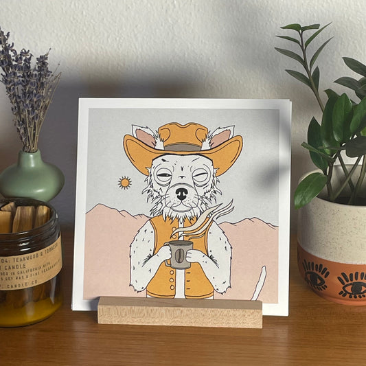 Pup of Coffee 8x8" Fine Art Chihuahua Print