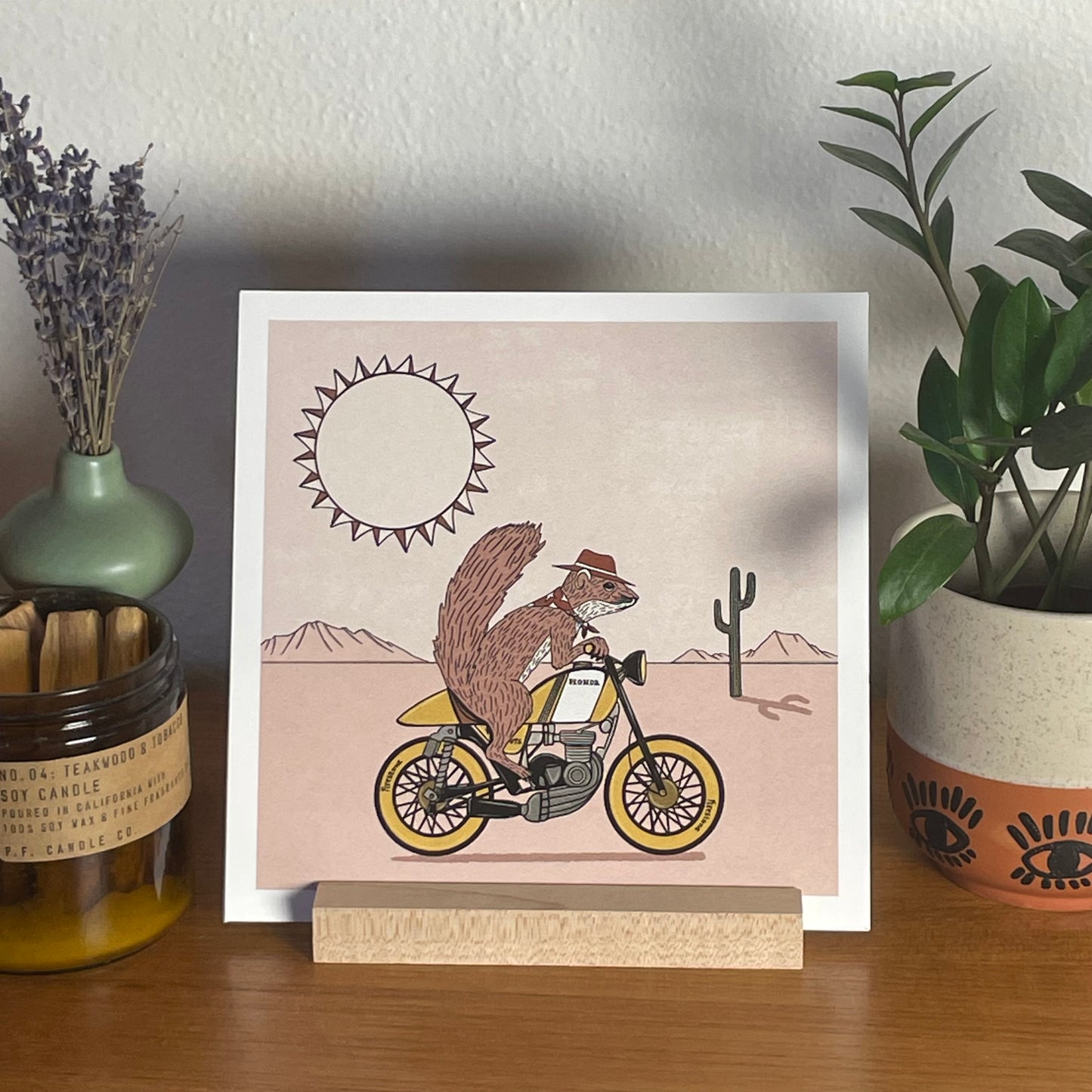 Peanuts and Petrol 8x8" Fine Art Squirrel Print