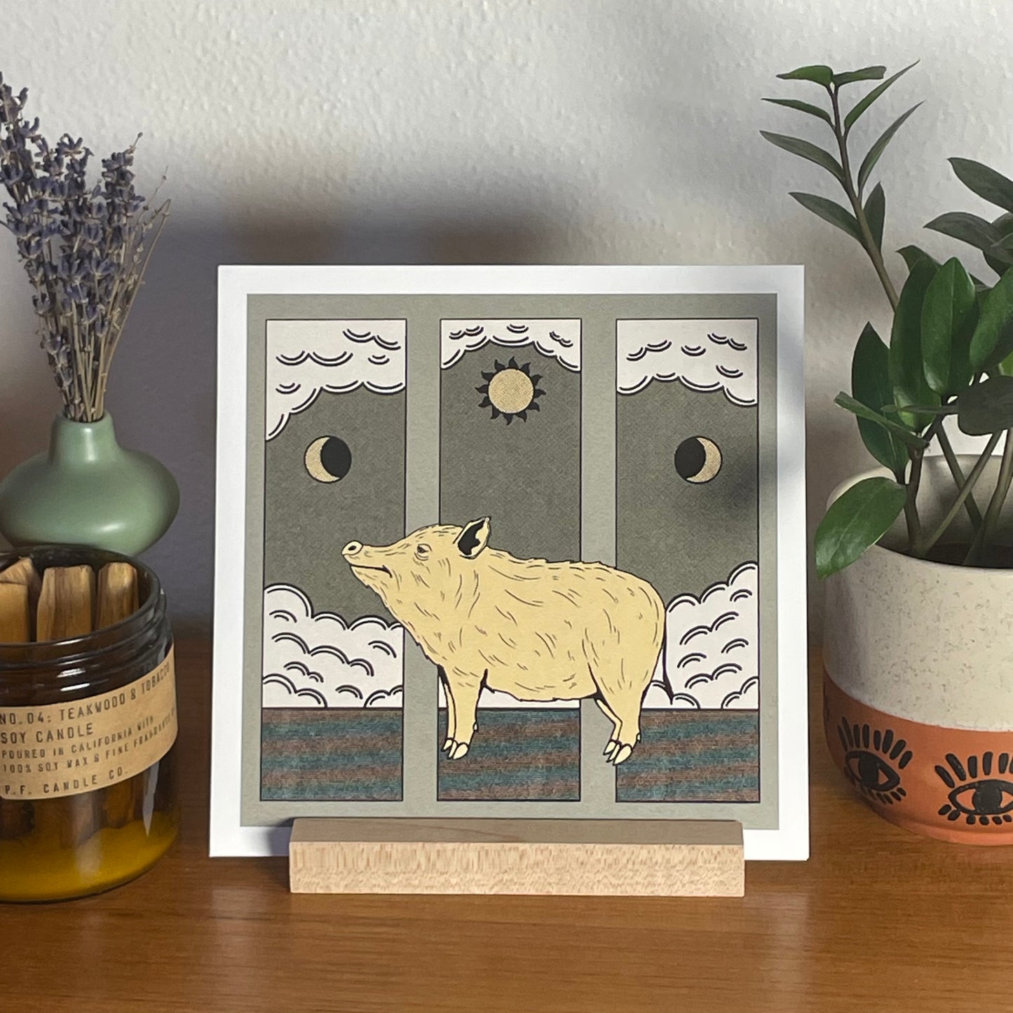 Verdant Meadow 8x8" Fine Art Pig Print