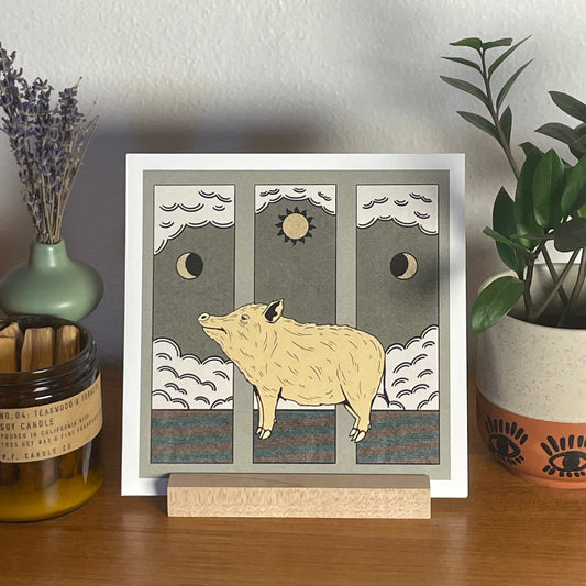 Verdant Meadow 8x8" Fine Art Pig Print