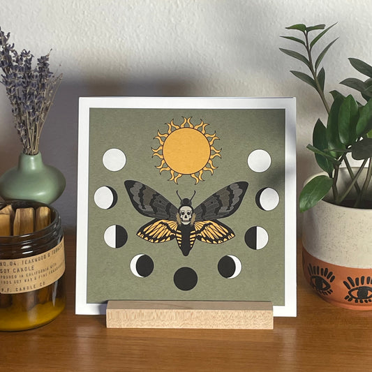 Death's Head 8x8" Fine Art Moth Print