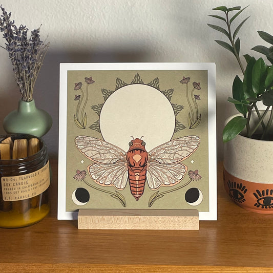 Cicada Ephemeris 8x8" Fine Art Cicada Print