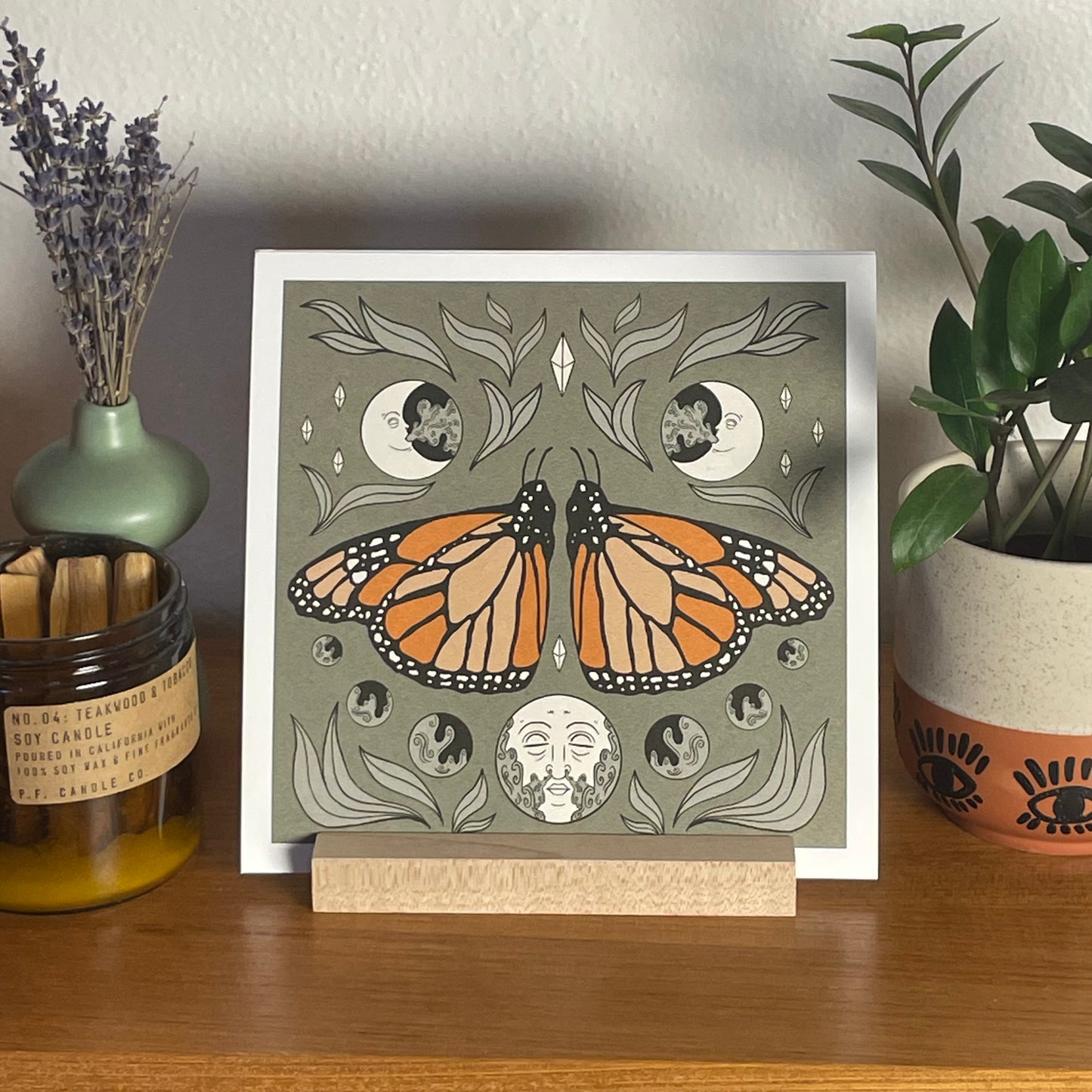 Monarch of the Moon 8x8" Fine Art Monarch Butterfly Print