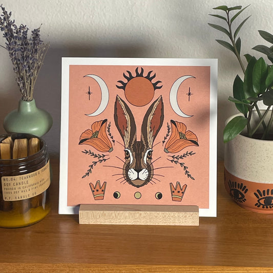 Royal Hare 8x8" Fine Art Hare Print