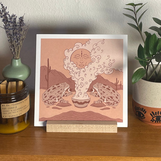 Ribbit Ritual 8x8" Fine Art Toad Print