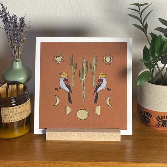 Virtuous Verdin 8x8" Fine Art Bird Print
