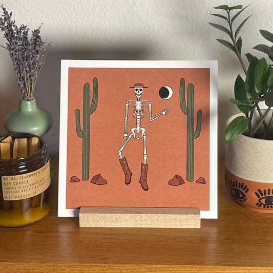 Moon Mommy 8x8" Fine Art Skeleton Print