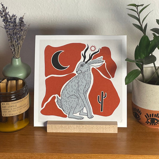 Tail of the Jackalope 8x8" Fine Art Jackalope Print
