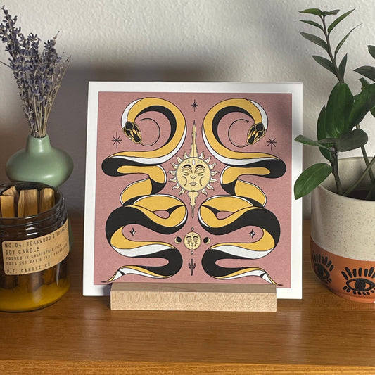 Ophidian Sun 8x8" Fine Art Snake Print