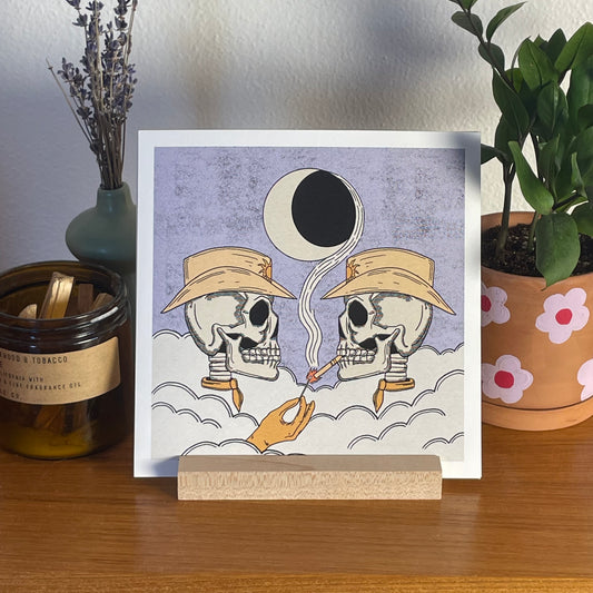 Moon Light 8x8" Fine Art Skull Print