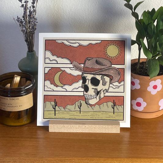 Desert Spectre 8x8" Fine Art Skull Print