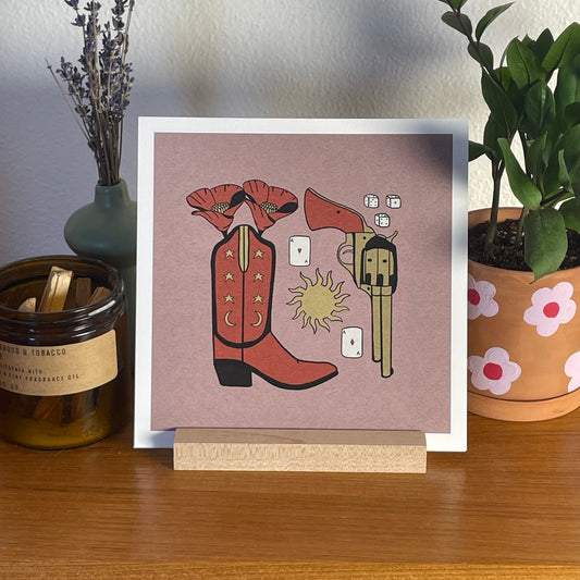High Roller 8x8" Fine Art Western Inspired Print